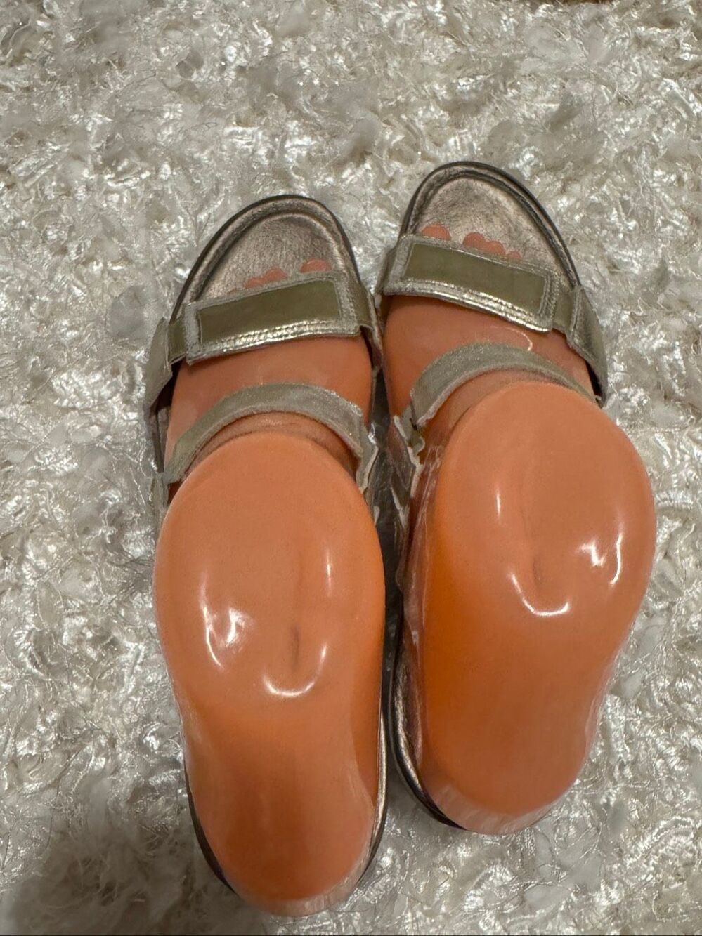41/10 luxury fashion Naot treasure wedge sandals gold- elastic slide slip on sho - Picture 9 of 10